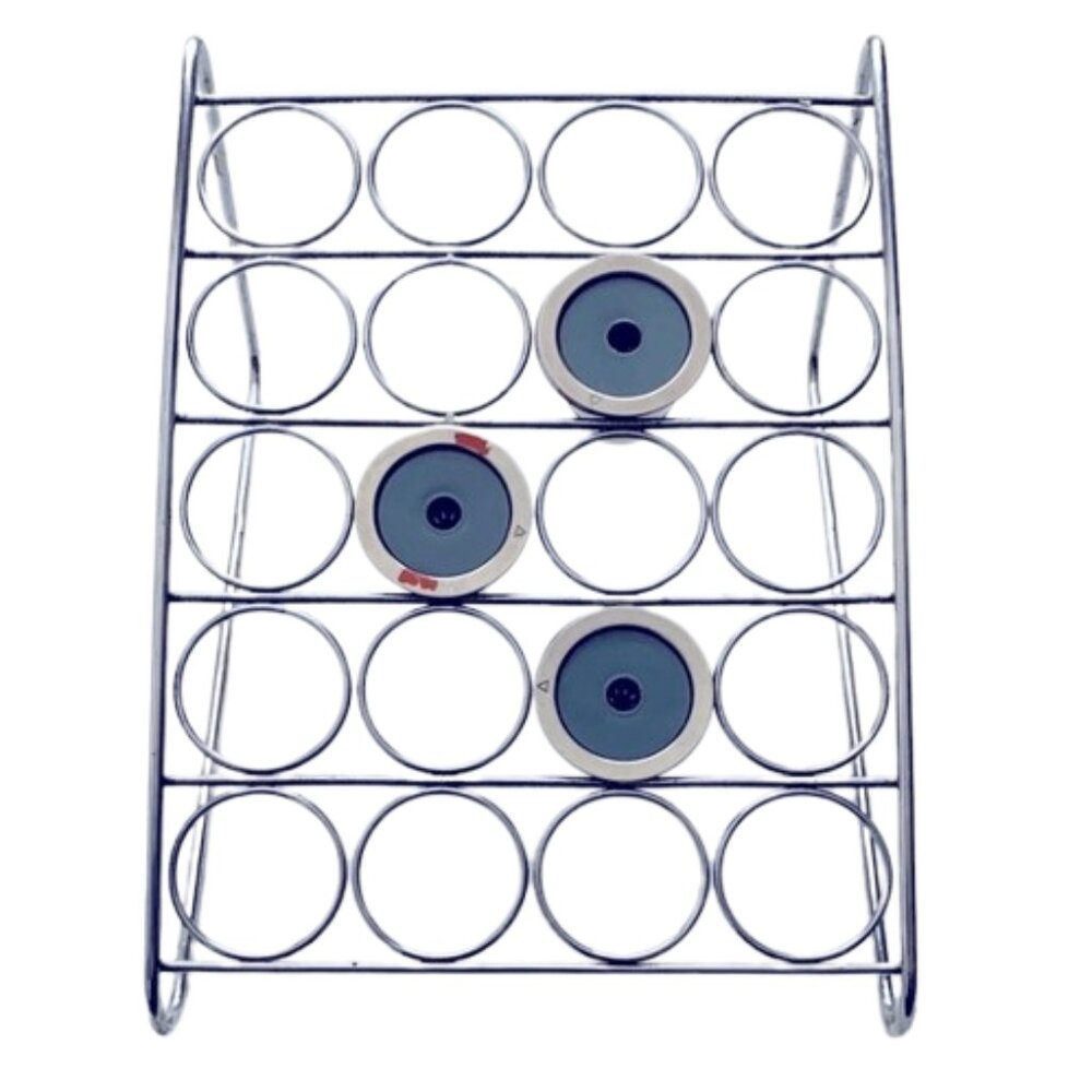 Silver Metal Coffee K-Cup 20 Pod Holder  Rack